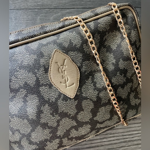 Authentic YSL Yves Saint Laurent vintage canvas Crossbody Bag - Picture 3 of 13